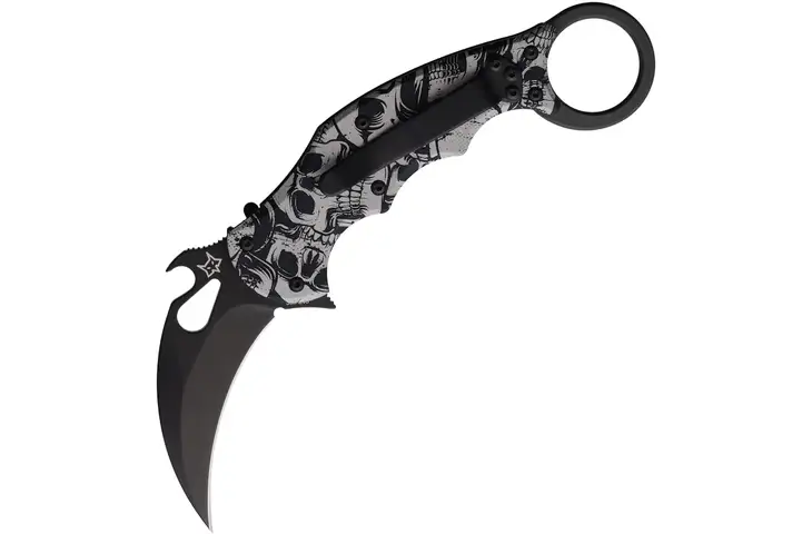 Fox Karambit Linerlock Skull FX 599 ALB-3 w/ Free S&H